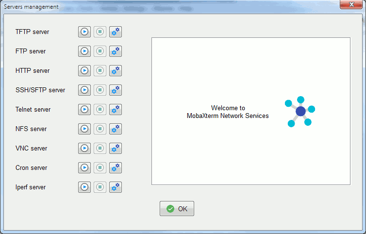 Linux for Windows - MobaXterm Network Services